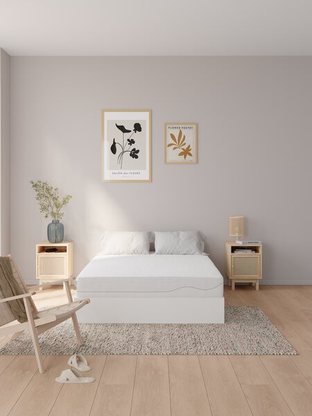 Matelas en mousse 140x190cm WELLPUR KVITA GF85 blanc