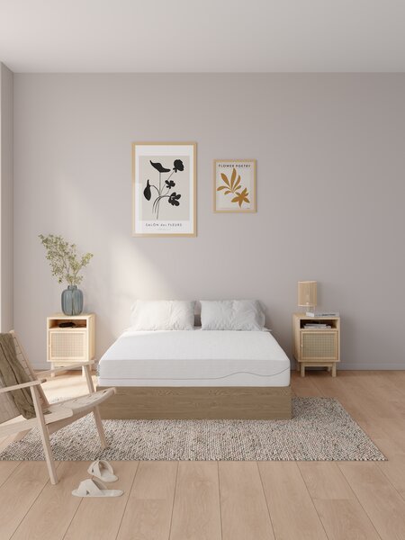 Matelas en mousse 140x190cm WELLPUR KVITA GF85 blanc