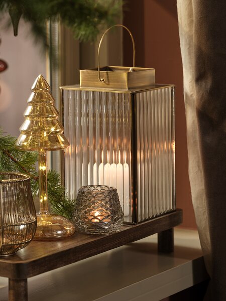 Lanterne UVIT l14xL14xH23cm cuivre