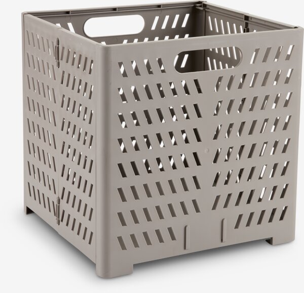 Basket MILAS W28xL30xH30cm foldable grey w/lid