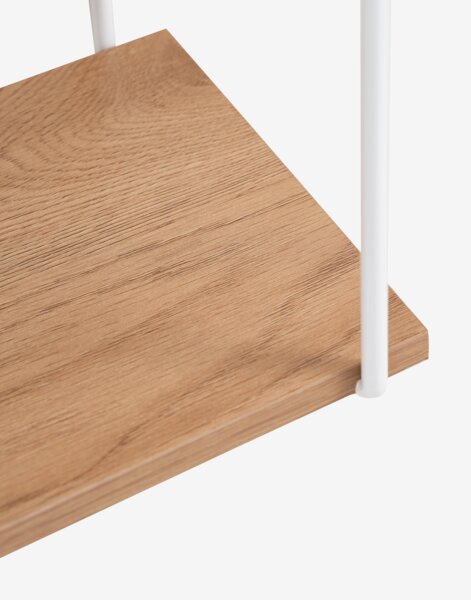 Zidna polica HEJSAGER 3 pol. bela/natur