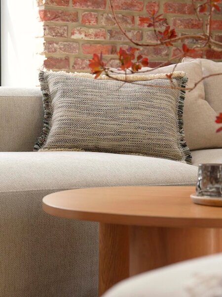 Cushion FJELLSYRE 35x50 green/blue