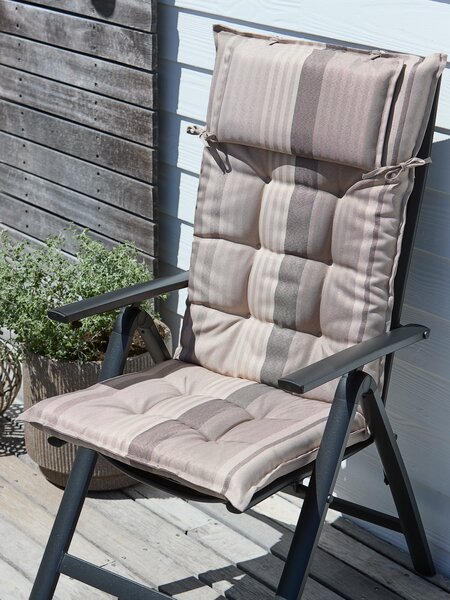 Garden cushion recliner chair HERRHAGEN light grey