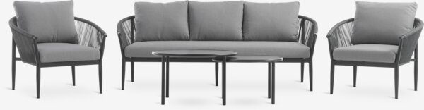 HOLMESTRAND bašt. garnitura za 5 os. siva