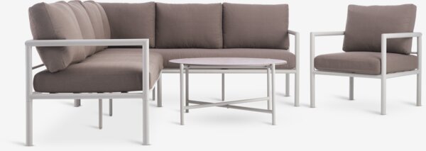 Loungesett TAERNABY 7 seter beige