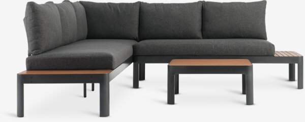 Lounge set SIRDAL 5pers. dark grey