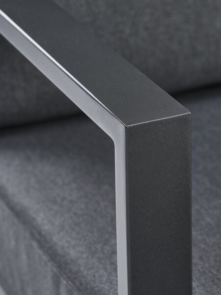 Loungeset VONGE 6 pers. zwart