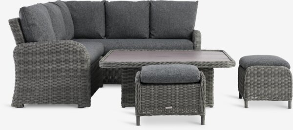 Lounge set RAULAND 7pers. grey