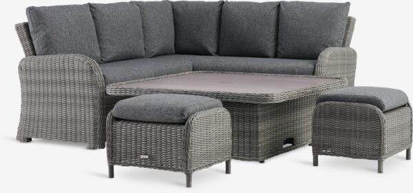 Lounge set RAULAND 7pers. grey