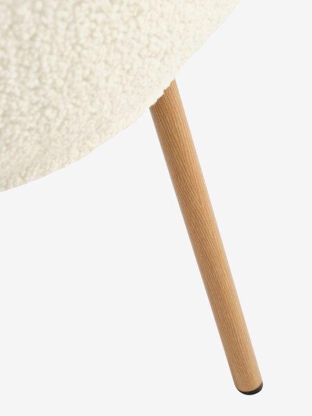 NORTOFT D120 warm oak + 4 JONSTRUP teddy off-white