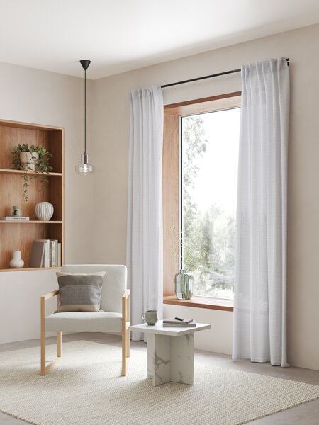 Draperie LYSEREN 140x245 alb-murdar