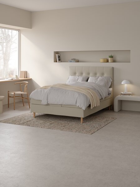 Elevationsseng 140x200cm TONDRA + BRYA sand-91 Medium