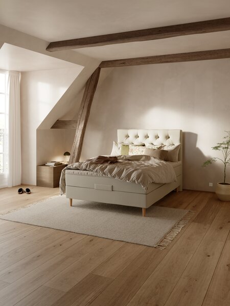 Elevationsseng 140x200cm TONDRA + BRYA sand-91 Medium