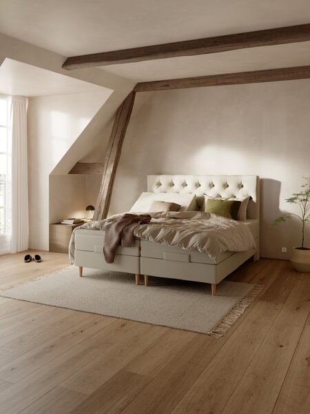 Elevationsseng 180x200cm TONDRA + RESA sand-91 Medium