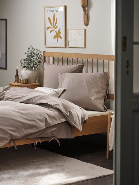 Komplet pościeli SELMA bawełna kresz 140x200 c-piaskowy