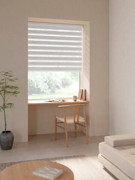 Roller blind Duo ALSTEN 80x180cm with cassette white