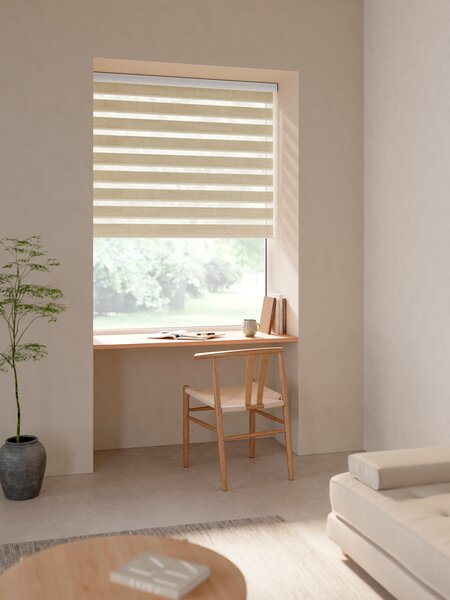 Rullegardin Duo ALSTEN 60x180cm m/kassette natur