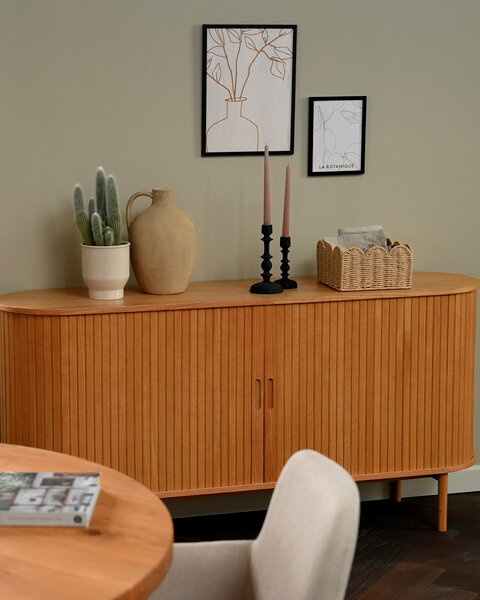 Skjenk LYNGVIG B160 2 sjalusidører natur eik