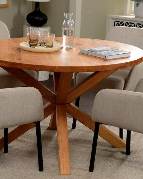 Τραπέζι τραπεζ. GRIBSKOV Ø120 φυσική δρυς