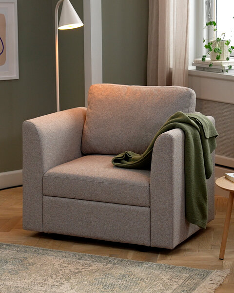 Μονάδα καναπέ OKSBY υποβραχιόνιο/πλάτη ύφασμα άμμου