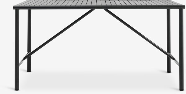 VIERLI L149 tafel + 4 GLOMFJORD stoelen zwart