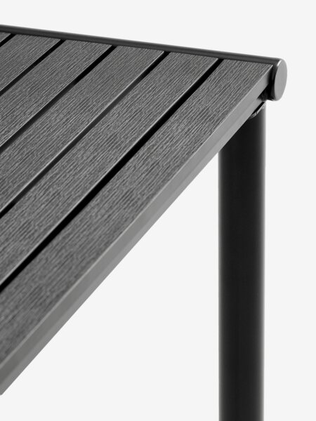 VIERLI L149 tafel + 4 GLOMFJORD stoelen zwart