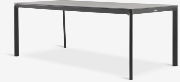 KUMLA L200 Tisch grau + 4 TAGMARK Stuhl Schwarz