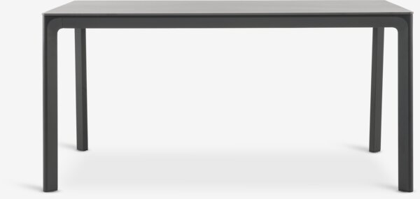 KUMLA Д150 маса сива + 4 HEMSEDAL стола черни