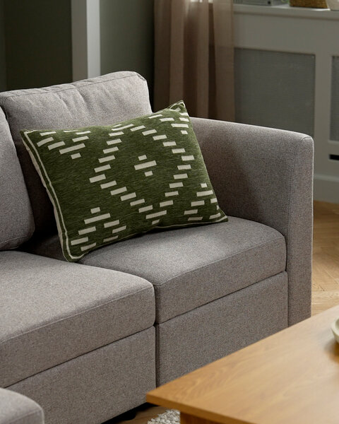 Cushion KROKUS 40x60 chenille green/beige