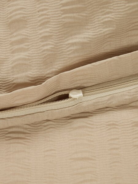 Parure de lit en seersucker SIGRID 155x220 kaki pâle