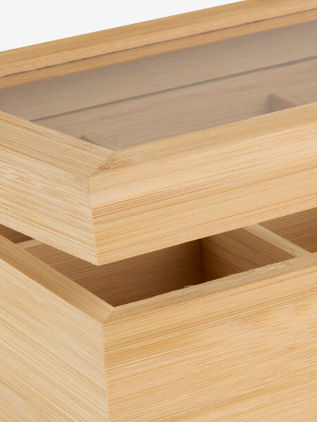 Caja de té MATHIAS A16xL23xA9cm natural