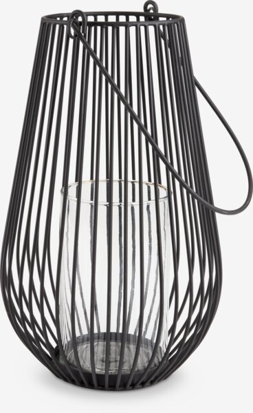 Latarnia MELIAS Ś21xW34 cm czarna