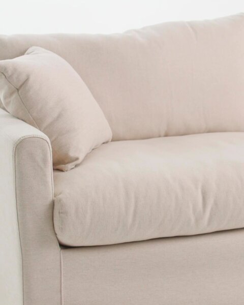 3-zitsbank LYNGAA afneembare hoes beige stof