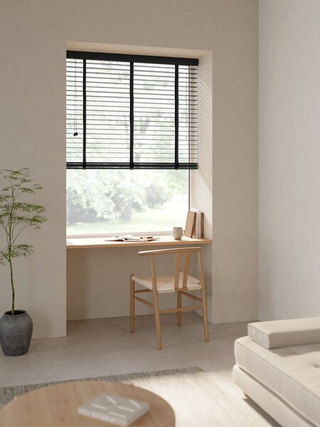 Bamboe jaloezie GRUMLAN 180x175 zwart