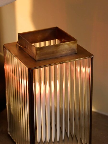 Laterne UVIT B14xL14xH23cm kupfer