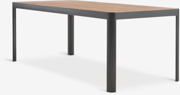 SIRDAL L211 bord hardtre + 4 SIRDAL stol grå