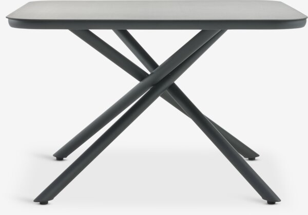 GOTHENBURG Д120 маса сива + 4 HEMSEDAL стола черни