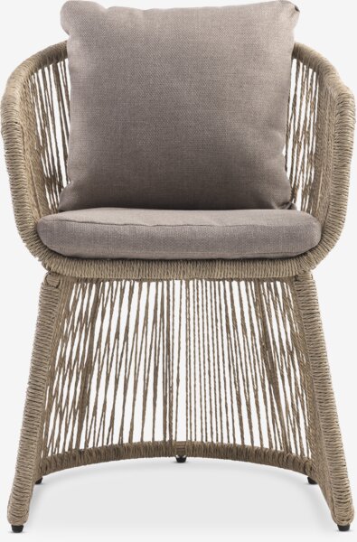 Стіл SKARSLIA д.110см травертин + 4 Стільці STORDALEN