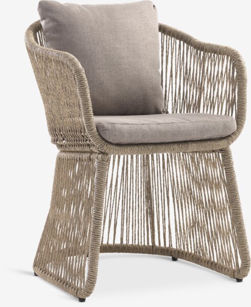 Стіл SKARSLIA д.110см травертин + 4 Стільці STORDALEN