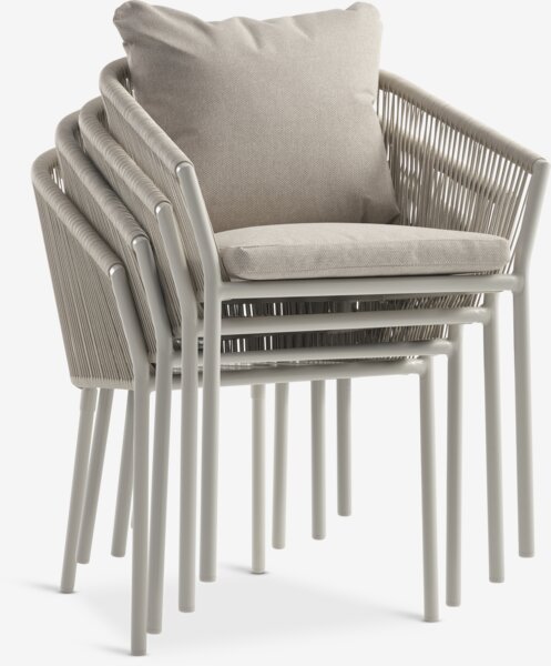 Silla apilable GILJA secado rápido beis