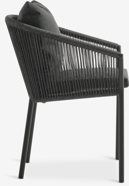 VAMDRUP Tavolo Ø120 cm + 4 GILJA Sedie grigio