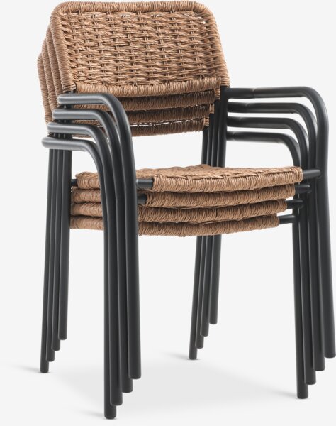 HOBRO L70 bord + 2 ORKANGER stol natur