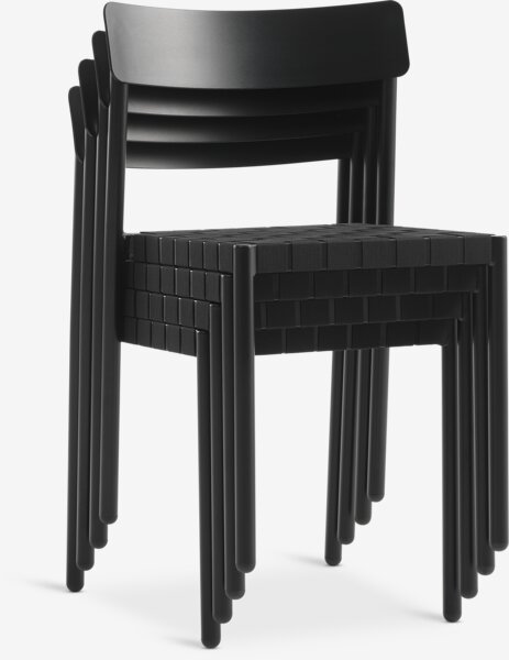 Стіл HOVVIG д.10/90 натура + 2 Стільці HAGLEBU чорний