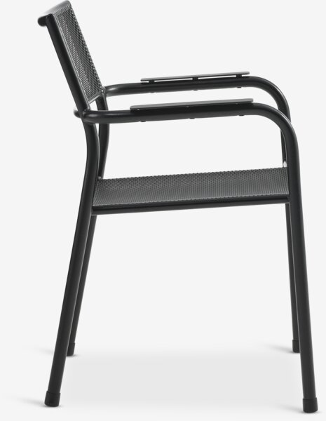 KUMLA Д150 маса сива + 4 HEMSEDAL стола черни