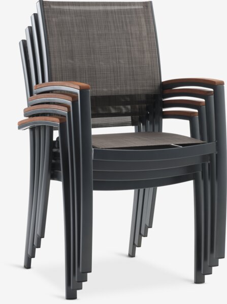Silla apilable SIRDAL gris