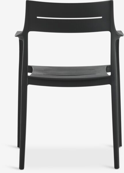 KAPPRUET L65 bord + 2 INGSTRUP stol sort