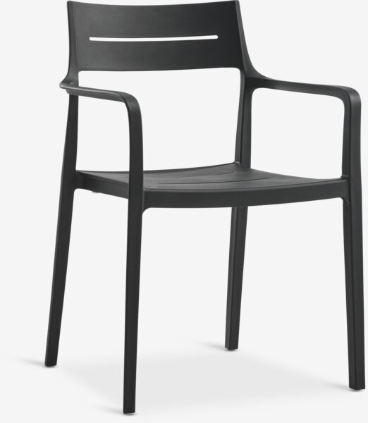 KAPPRUET L65 bord + 2 INGSTRUP stol sort