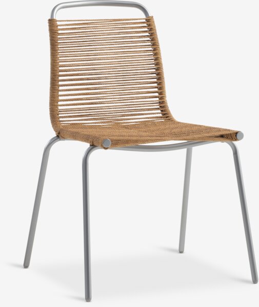 Skarslia Ø110 bord travertin + 4 middagsberget stol