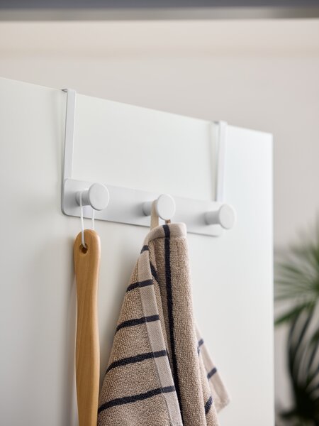 Knagerække til dør STOCKVIK 25x14x5cm hvid