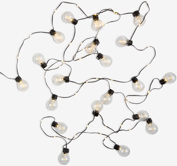 Lyskæde udendørs BOKFINK L1040 cm m/ 20 LED klar